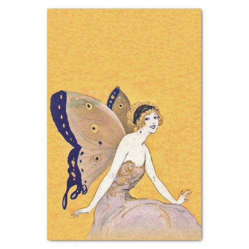 Vintage Butterfly Wings Fairy Fae Blond Hair Tissue Paper