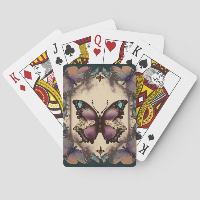 Vintage Butterflys Poker Cards (Back)