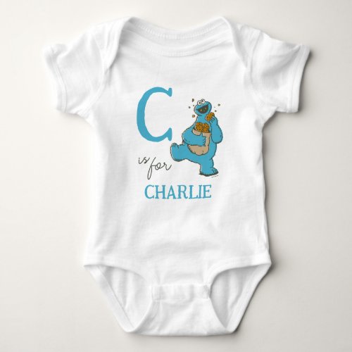 Vintage _ C is for Cookie Monster  Add Your Name Baby Bodysuit