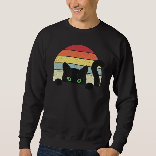 Vintage Ca  Retro Kitten Cats Sweatshirt (Front)