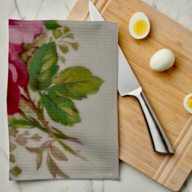 Vintage Cabbage Rose Elegance  Kitchen Towels (Creator Uploaded)