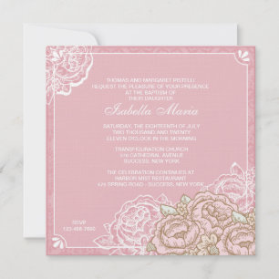 Vintage Cabbage Roses Invitation