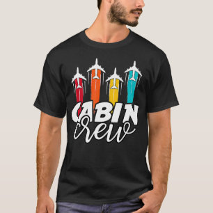 Vintage Cabin Crew Retro Flight Attendant Airline T-Shirt