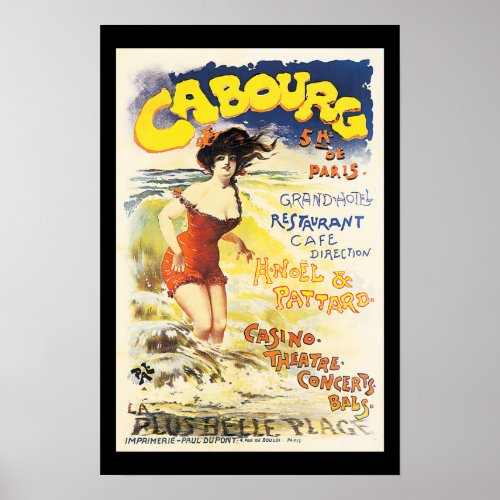 Vintage Cabourg Travel Holiday in Paris Poster