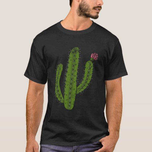 Vintage Cactus Flower Retro Design For Nature Gift T_Shirt