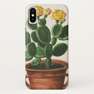 Vintage Cactus Flowers, Succulent Cacti Plants iPhone X Case