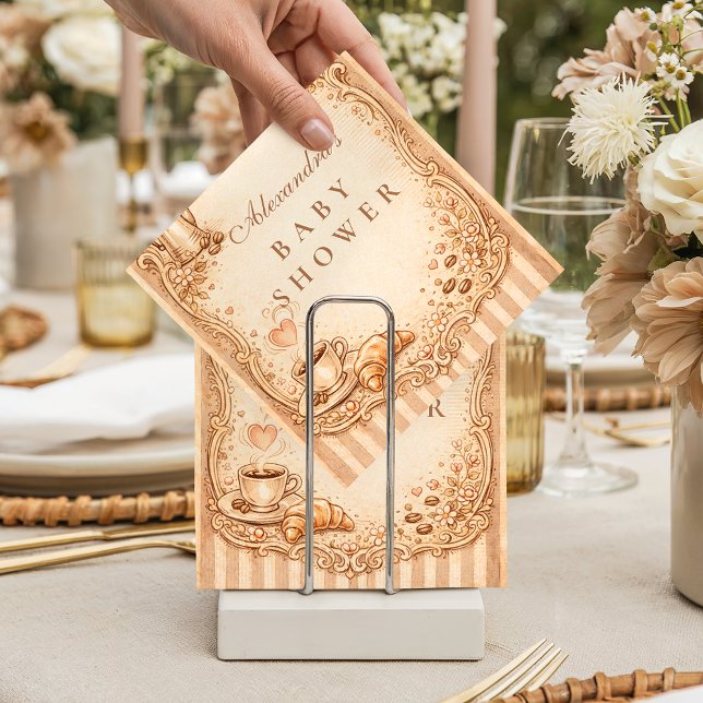 Vintage Café Baby Shower Napkins (Creator Uploaded)