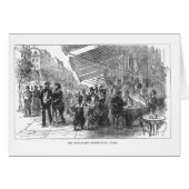 Vintage Cafe Boulevard Montmartre Paris Card (Front Horizontal)
