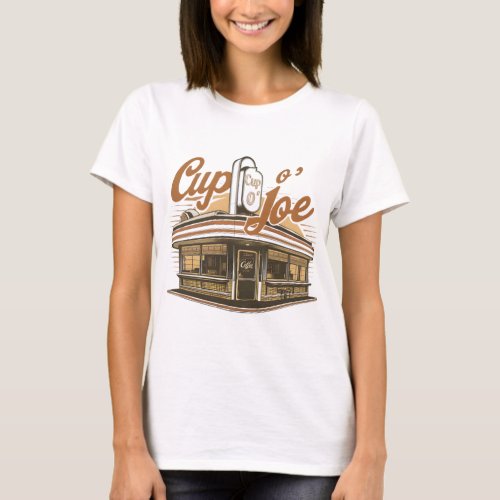 Vintage Cafe design tshirt 