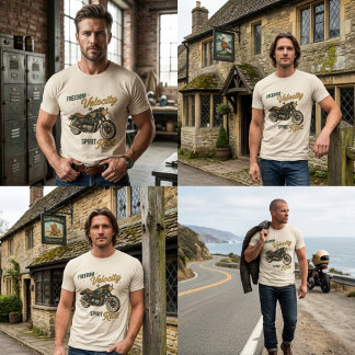 Vintage Cafe Racer Motorcycle T-Shirt