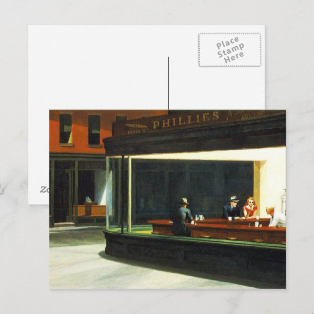 Vintage Cafe with Movie Stars  Postcard (Front/Back)