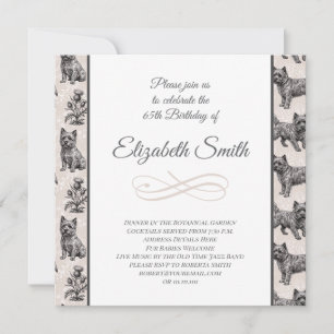 Vintage Cairn Terrier Lover Birthday Party Invitation