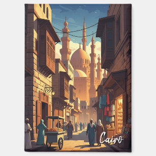 Vintage Cairo Egypt Travel Magnet