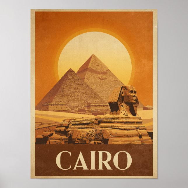 Vintage Cairo Travel Poster (Front)