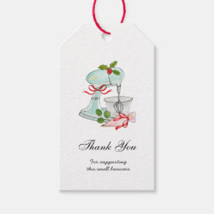 Vintage Cake mixer bakery Holiday thank you Gift Tags