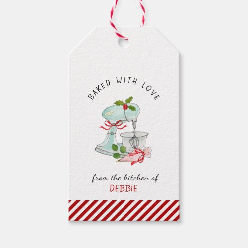 Vintage Cake mixer Holiday Bakers Gift Tags