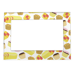 Vintage Cakes Pattern Magnetic Photo Frame
