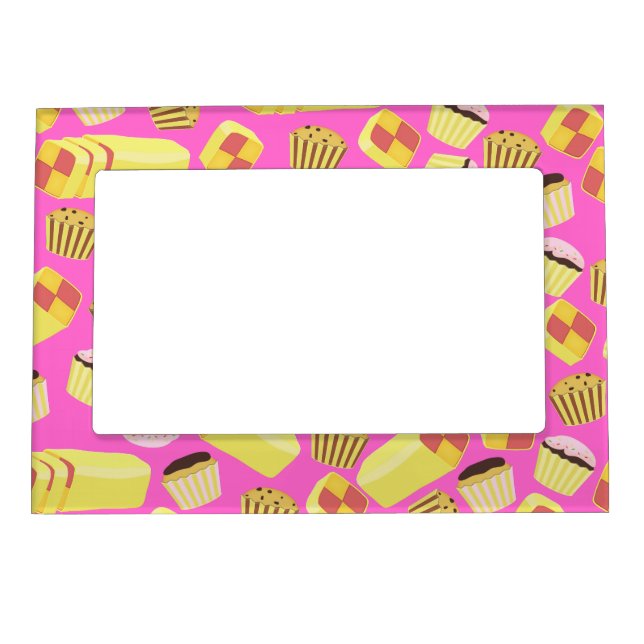 Vintage Cakes Pattern Magnetic Photo Frame (Front)