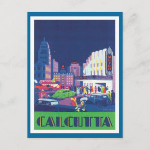 Vintage Calcutta Kolkata India Postcard