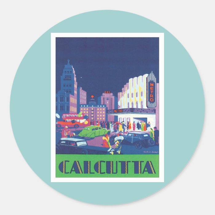 Vintage Calcutta Kolkata India Sticker