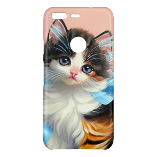 Vintage Calico Kitten Illustration Uncommon Google Pixel Case