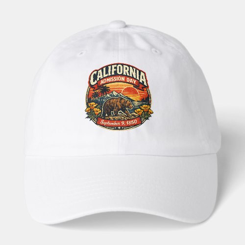 Vintage California Admission Day Retro Bear & Popp Hat
