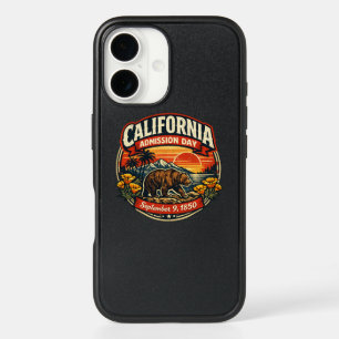 Vintage California Admission Day Retro Bear & Popp iPhone 16 Case