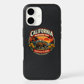 Vintage California Admission Day Retro Bear & Popp iPhone 16 Case