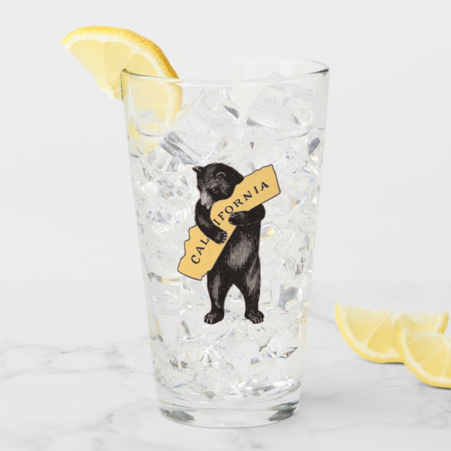 Vintage California Bear Hug Glass