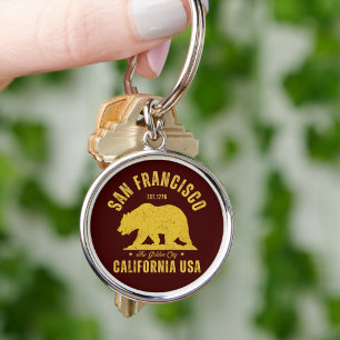 Vintage California Bear – San Francisco Edition Keychain