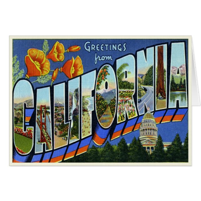 Vintage California Card (Front Horizontal)