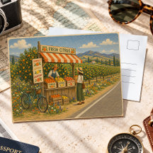 Vintage California Citrus Grove Roadside Stand