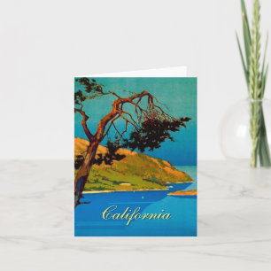 Vintage California Coast Travel Card