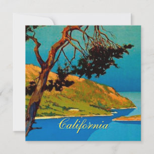 Vintage California Coast Travel Card