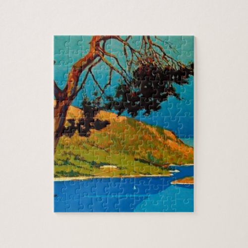 Vintage California Coast Travel Jigsaw Puzzle