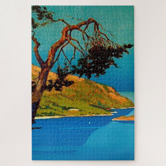 Vintage California Coast Travel Jigsaw Puzzle (Vertical)