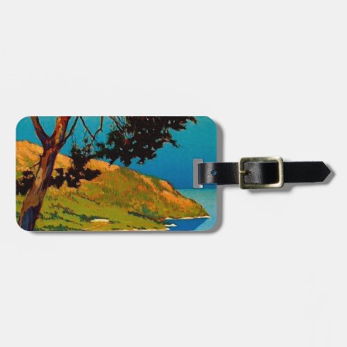 Vintage California Coast Travel Luggage Tag