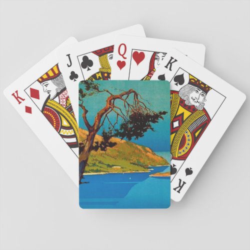 Vintage California Coast Travel Poker Cards