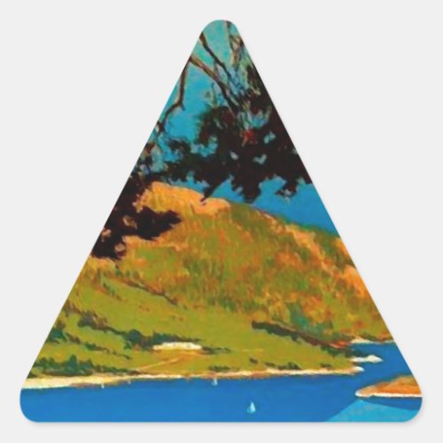 Vintage California Coast Travel Triangle Sticker