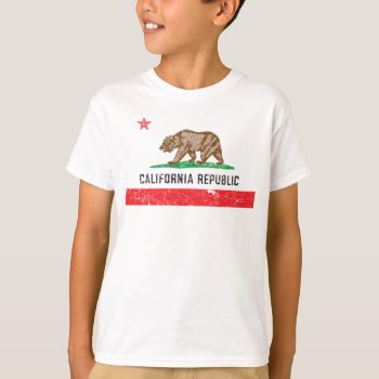 Vintage California Flag T-shirt by colorhouse at Zazzle