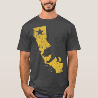 Vintage California Golden State Map T-Shirt