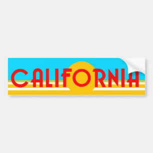 VIntage California Logo Bumper Sticker