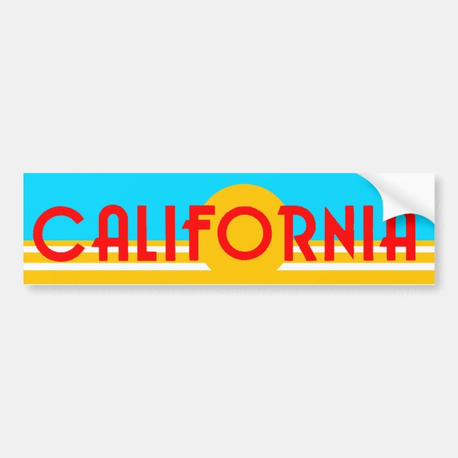 VIntage California Logo Bumper Sticker (Front)