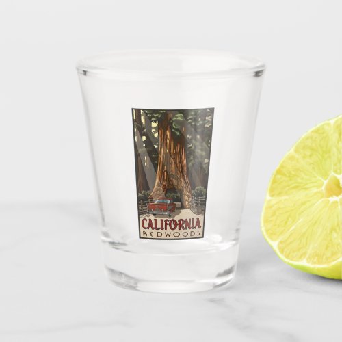 Vintage California Redwoods Travel Shot Glass