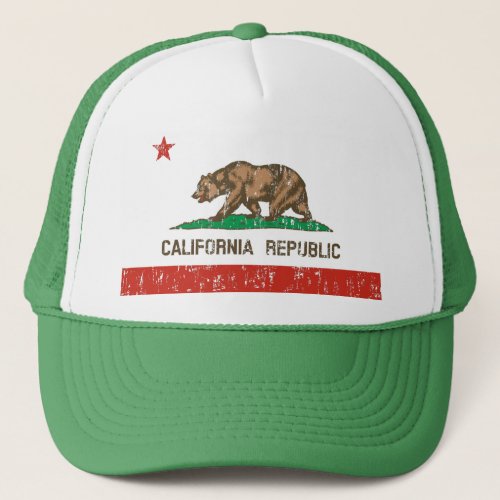 Vintage California Republic State Flag Trucker Hat