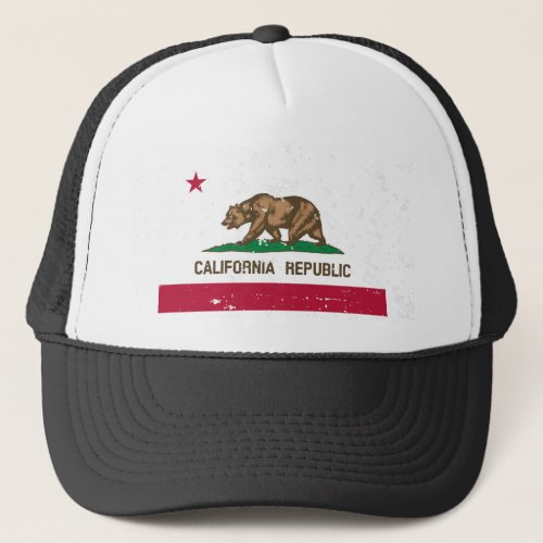 Vintage CALIFORNIA REPUBLIC state flag trucker hat