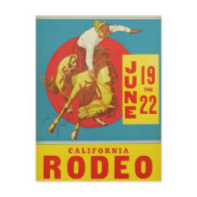 Vintage California Rodeo Postcard
