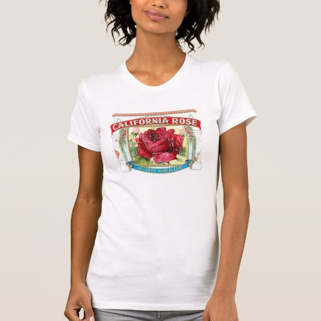Vintage California Rose Floral T-Shirt (Front)