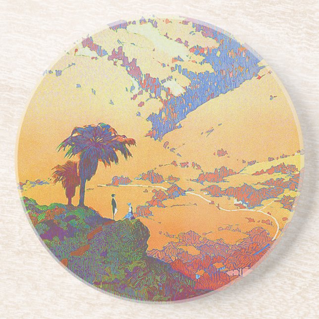Vintage California Sandstone Coaster (Front)