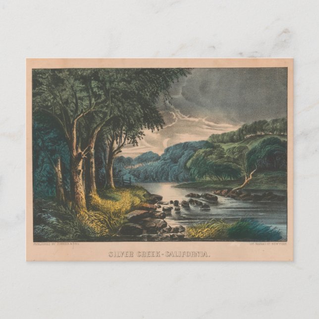 Vintage California Silver Creek Sierra Nevada Postcard (Front)